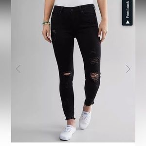 Black Buckle Skinny jeans